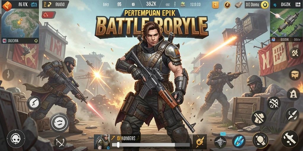 Screenshot menampilkan aksi seru dari gameplay Battle Royale 369ZK.