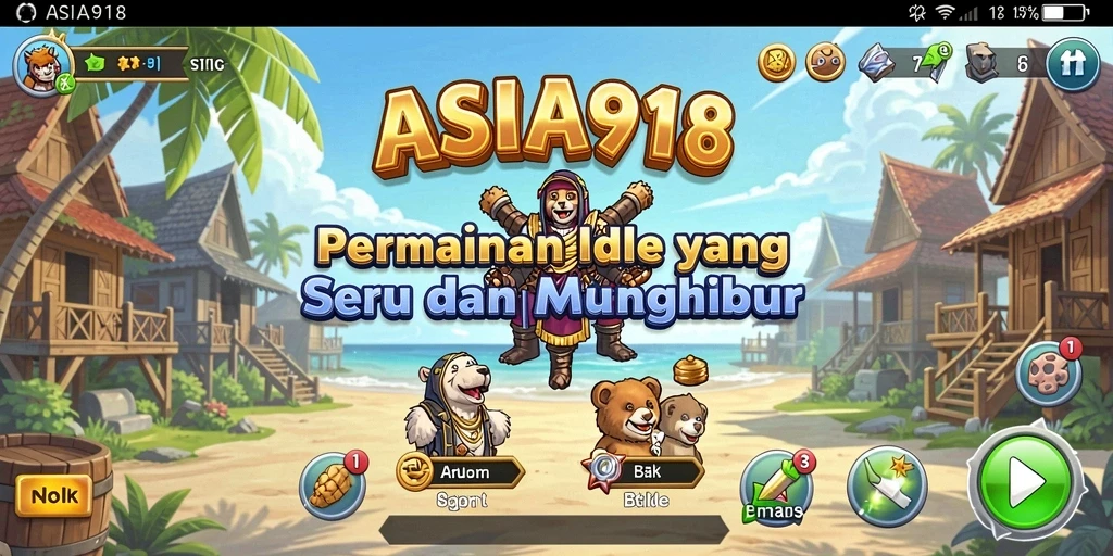 Tampilan gameplay Idle yang seru dan menantang di ASIA918.