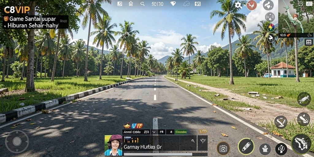 Tampilan gameplay C8VIP yang seru dan penuh warna.