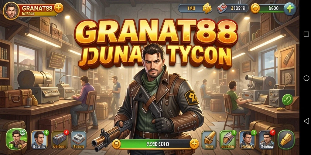 Screenshot gameplay Tycoon menunjukkan strategi bisnis yang menarik.
