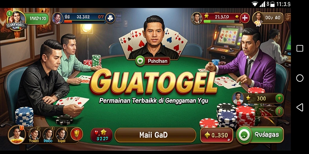 Tampilan menarik dan seru saat bermain Poker di GUATOGEL.