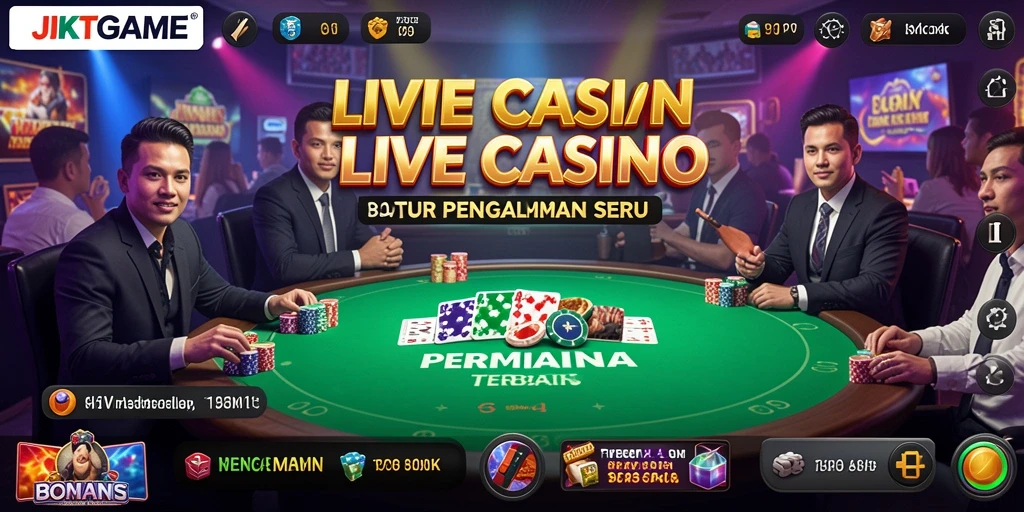 Gameplay Live Casino yang interaktif dan mendebarkan.