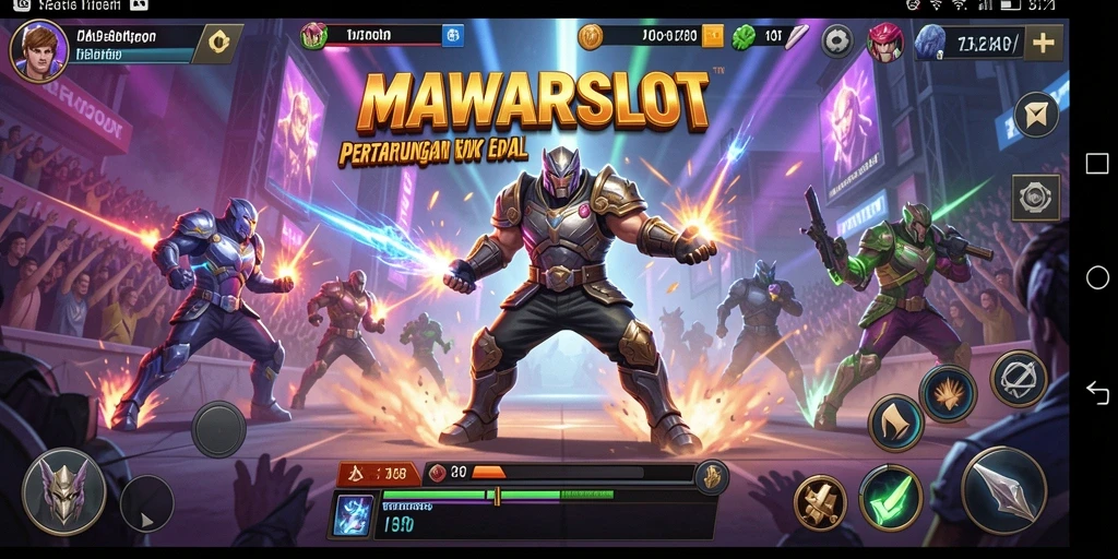 Tampilan gameplay pertarungan yang mendebarkan di MAWARSLOT.