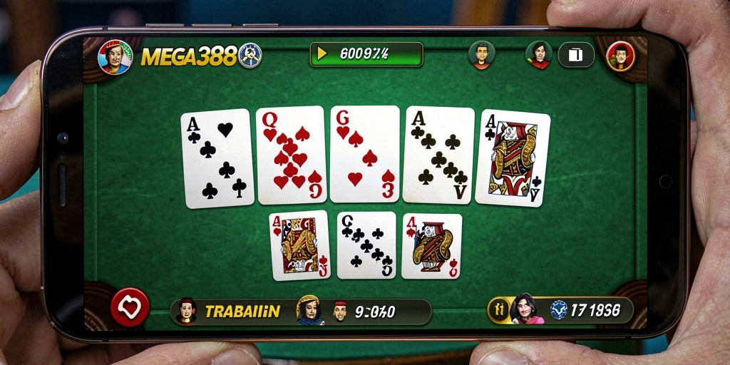 Tampilan permainan domino yang seru dan interaktif.