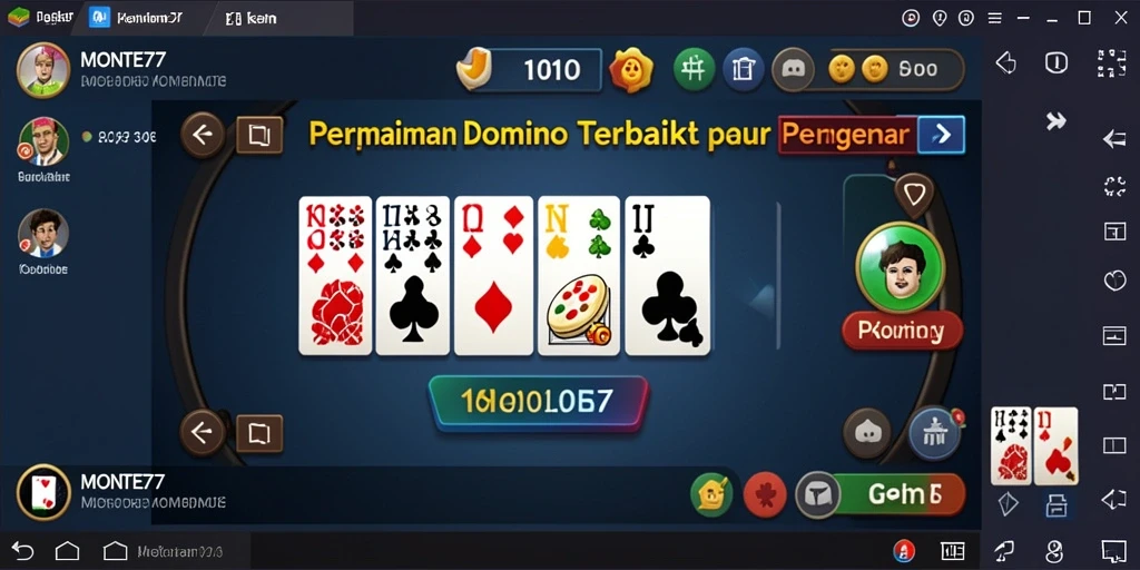 Tampilan gameplay seru dan interaktif dalam MONTE77.