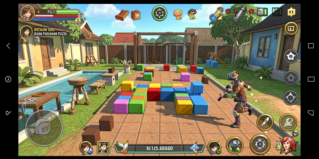 Tangkapan layar PG11 menampilkan gameplay menantang dan penuh warna.