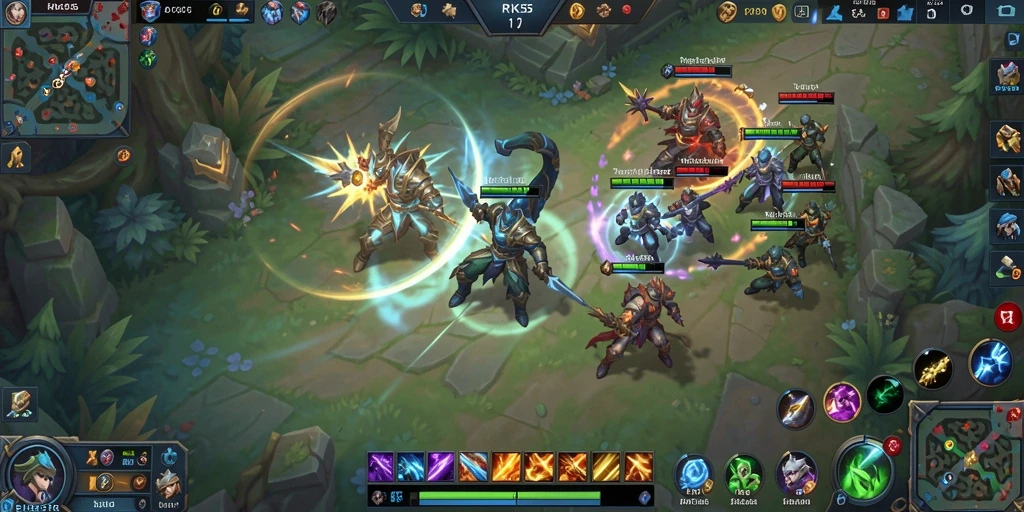 Tampilan gameplay seru dengan pertempuran intens di RK55.