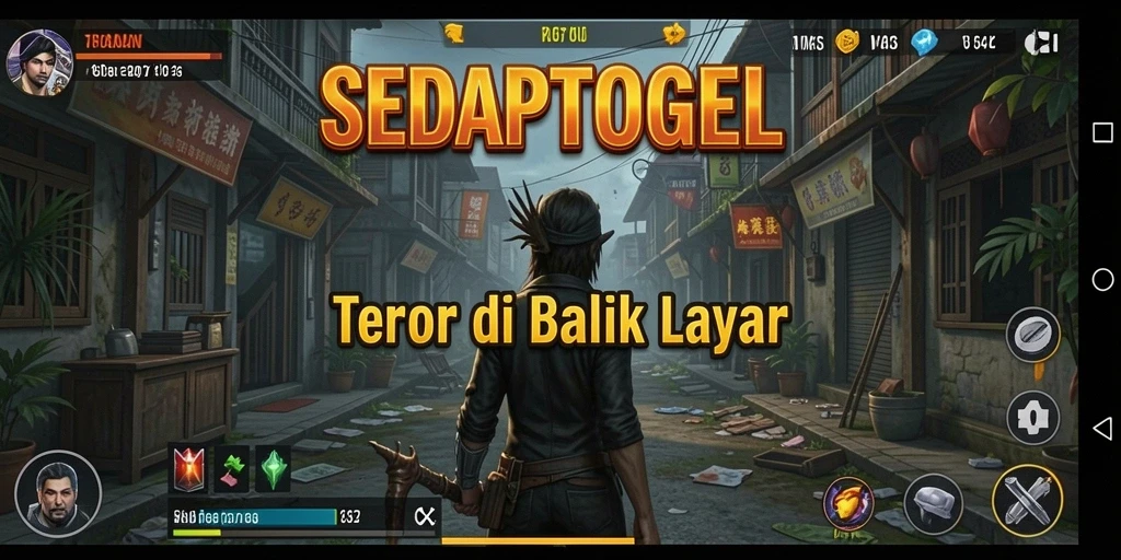 Screeenshot gameplay menyeramkan dari SEDAPTOGEL, menampilkan momen menegangkan.