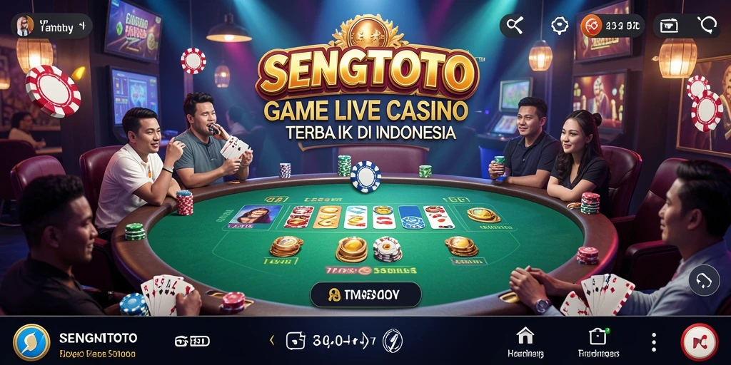Tampilan gameplay Live Casino yang mendebarkan di SENGTOTO.