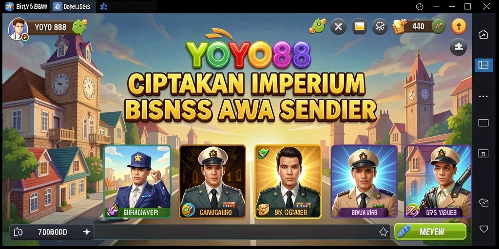 Tampilan gameplay menarik dari YOYO88 saat membangun bisnis.