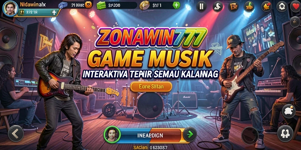 Tampilan gameplay ZONAWIN777 dengan interaksi musik yang menarik.